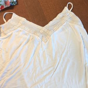 White Lace Detail Tank